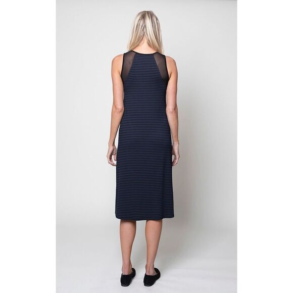 Laila Jayde Mesh Details Stripe Dress Size XS - Picture 3 of 4